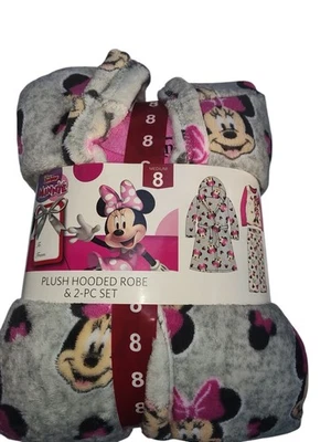 Nuevo con etiquetas Juego de 3 bata de felpa y pijama polar con licencia de Disney, Minnie Mouse 8 M Foto 1 de 4