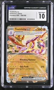 Tarjeta Pokémon Toxtricity ex 100/182 CGC 10 gemas como nueva 2023 Paradox Rift - Imagen 1 de 2