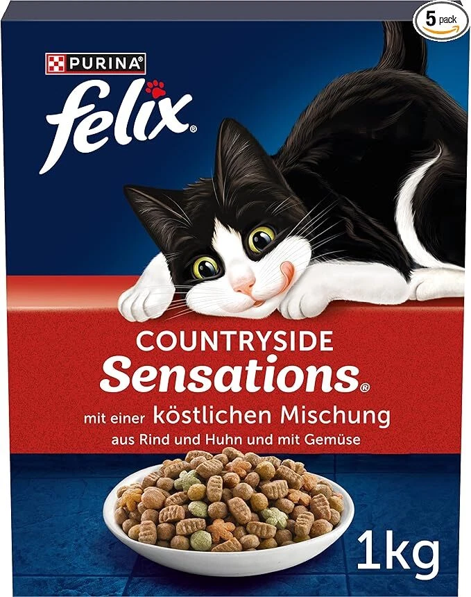 FELIX Countryside Sensations Katzenfutter trocken, mit Rind und Huhn, 1er Pack - Bild 1 von 2