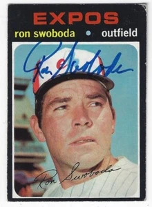 Autographed RON SWOBODA Montreal Expos 1971 TOPPS card #665 w/COA - Picture 1 of 1