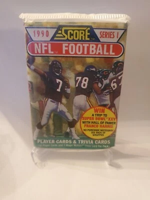 1990 Score Series 1 Football Cards - Sealed Unopened Pack Montana Aikman - Image 1 of 2