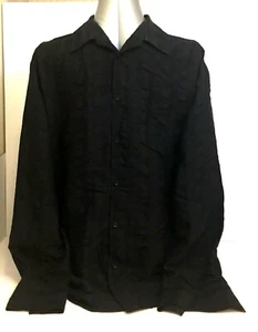 Elliott Men's Long Sleeve Black Button Down Shirt Embroidered Size XL - Picture 1 of 7