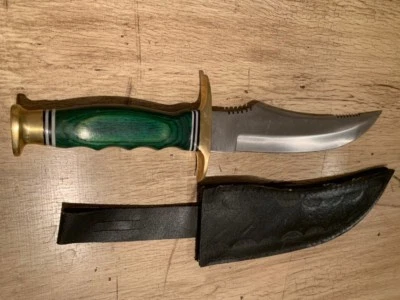 Timber Rattler Green Bowie with Leather Sheath - Image 1 of 4