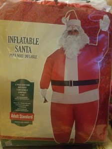 Amscan Inflatable Santa Costume for Adults, Standard, with Included Accessories - Picture 1 of 2