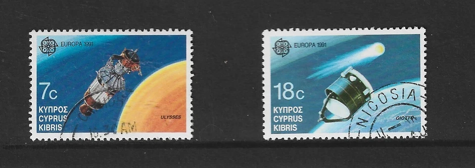 CHIPRE 1991 EUROPA EN NAVE ESPACIAL ULISES Y GIOTTO Set MUY BONITO USADO. Foto 1 de 1