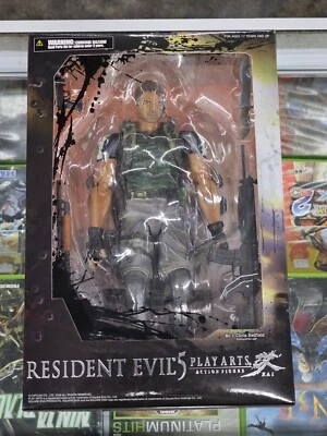Square Enix Play Arts Kai Biohazard Resident Evil 5 Chris Redfield Figure RARE - Image 1 of 4