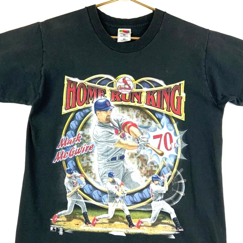 Vintage Mark McGwire Home Run King St. Louis Cardinals T-shirt Medium 1998 90s Cover