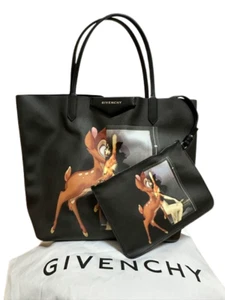 Auth GIVENCHY Bambi Disney Collaboration With Porch Tote Bag Black #36634309 - Picture 1 of 4
