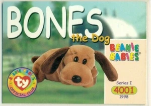 TARJETA COLECCIONABLE BEANIE BABY - SERIE 1 - SERIE I - HUESOS EL PERRO #4001 - Imagen 1 de 2