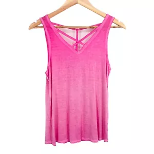 Canottiera rosa vintage junior con spalline palm berry senza maniche taglia S - Foto 1 di 5