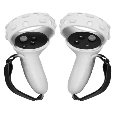 CE COMPASS Controller Grips for Oculus Quest 2 / Meta Quest 2 Knuckle Strap White