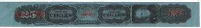 TC145 Tax Paid Revenue Tobacco strip 25 Clay series 1898 Provisional in Red - Image 1 of 2