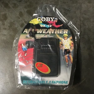 NUEVA RADIO AM/FM PORTÁTIL COBY CX-12 PARA TODO CLIMA INCLUYE AURICULARES AURICULARES - Imagen 1 de 2