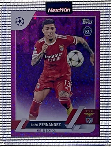 2022 UEFA Club Competitions Pink Sparkle Foil Enzo Fernandez Fernández Rookie RC - Picture 1 of 2