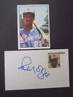 Rowland Office Autograph On A 3" X 5" Index Card With Baseball Card Outfield