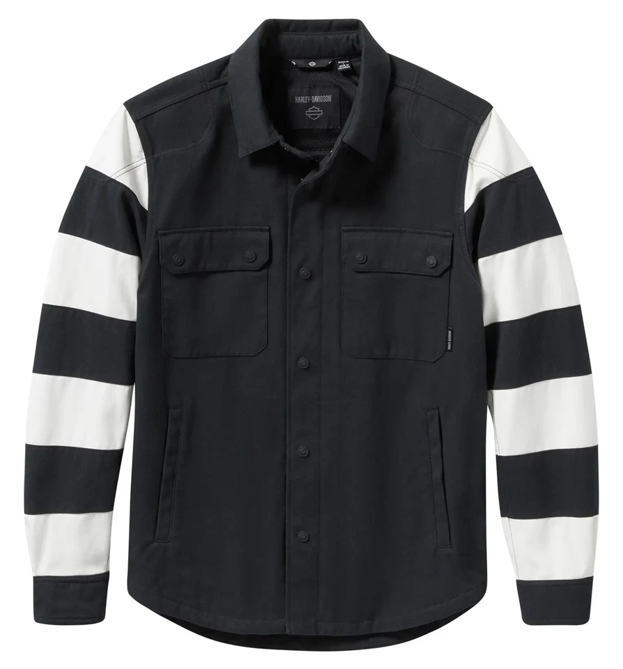 Harley-Davidson Riding Hemd H-D Breakout Operative, Schwarz/Weiß, Gr. S-4XL