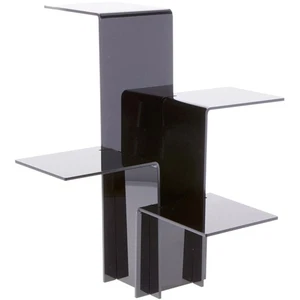 Plymor Black Acrylic Quick Connect 4-Shelf Riser, 18.375"H x 18.375"W x 18.375"D - Picture 1 of 1