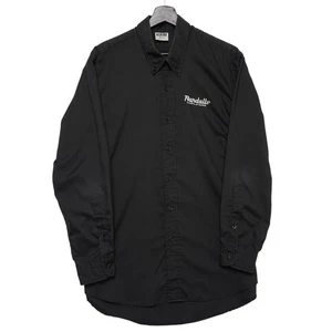 VTG Randall USA Amplifiers Button-Up Shirt Black L USM Corp Rock Promo Workwear - Picture 1 of 9