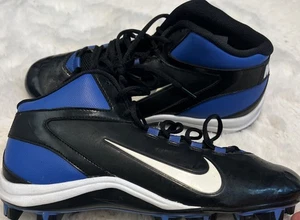 Nike Alpha Shark Athletic Cleats Blue Black White Swoosh Men's 10.5 442417-014 - Picture 1 of 8