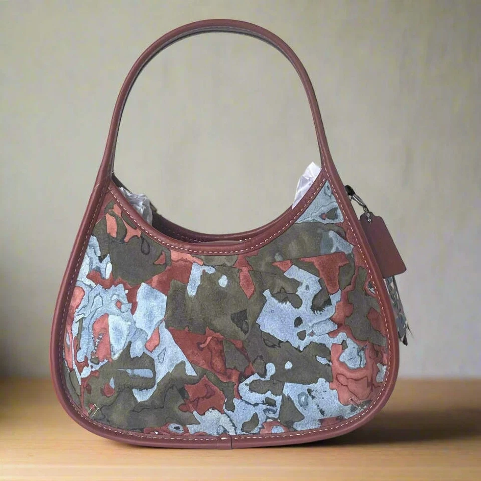 Coach Ergo Shoulder Bag Upcrafted Camo Leather Coachtopia CP404 Recycled Blue - Image 1 of 4