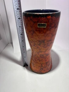 Scheurich Vintage Fat Lava 244-22 Vase MCM West Germany - Picture 1 of 10