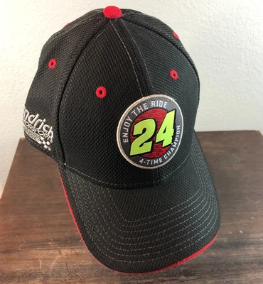Gorra de béisbol ajustable NASCAR Hendrick Motorsports #24 Jeff Gordon negra roja Foto 1 de 4