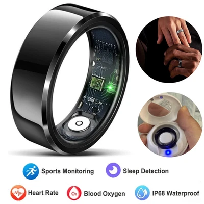 Smart Health Ring monitor fitness frequência cardíaca estresse sono para presentes de Natal - Imagem 1 de 4