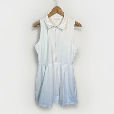 Vestido de golf Travis Mathew para mujer Move media cremallera sin mangas tenis activo L blanco Foto 1 de 4