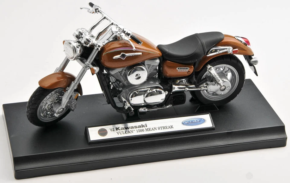 BLITZ VERSAND Kawasaki Vulcan 1500 Mean Streak Welly Motorrad Modell 1:18 NEU - Bild 1 von 1