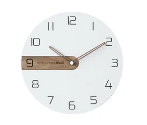 Moro Design Real Wood Nine Wall Clock non Ticking Silent Modern Clock (Classic) - Picture 1 of 7