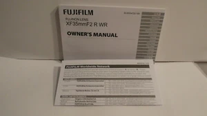 RARE FUJIFILM FUJI XF35MM F/2 XF WR 35MM LENS USER OPERATING INSTRUCTION MANUAL - Picture 1 of 3