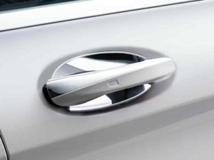 2x Manijas de puerta de inserción cromadas genuinas Mercedes S205 W205 Clase C TRASERO - Imagen 1 de 4