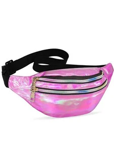 Holographic Fanny Packs for Women Cute Waist Packs Shiny Waist Bum Bag Waterp... - Picture 1 of 7