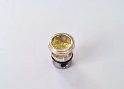 Köpfchen Citrinstein, silberne Fassung , Original Charlotte Aufsatz - Bild 1 von 4