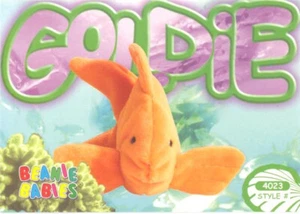 TY Beanie Babies BBOC Card Series 4 Common Goldie the Goldfish NM/Mint - Bild 1 von 2
