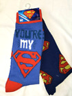 2 Pairs Of SUPERMAN Socks  YOU’RE MY SUPERMAN DC COMICS NWT ADULT SZ 6 - 12