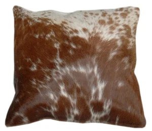 Luxuriös Brown & Weiß Kuhfell Kissenbezug – Wendbar & Einzigartiges Design - Bild 1 von 9