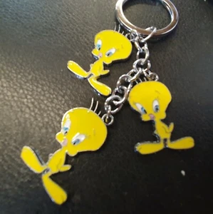 Cute Animated Looney Tunes Tweety Pie Yellow Bird Keyring UK Seller Free P&P - Picture 1 of 5
