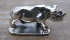 A Very Sweet 925 Solid Silver Miniature Study Of A Rhino / Rhinoceros