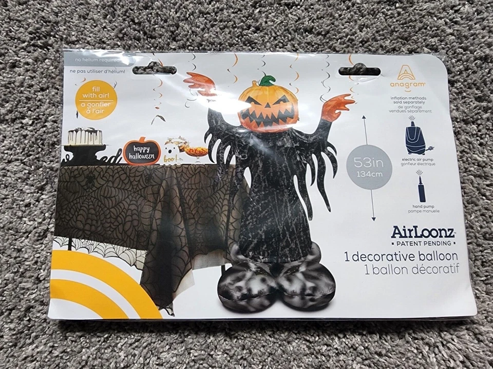 Anagram AirLoonz Pumpkin Balloon | Giant Halloween Foil Decoration |