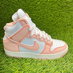 Nike Dunk High 1985 Womens Size 6.5 Orange White Athletic Leather Shoes Sneakers - Picture 1 of 10
