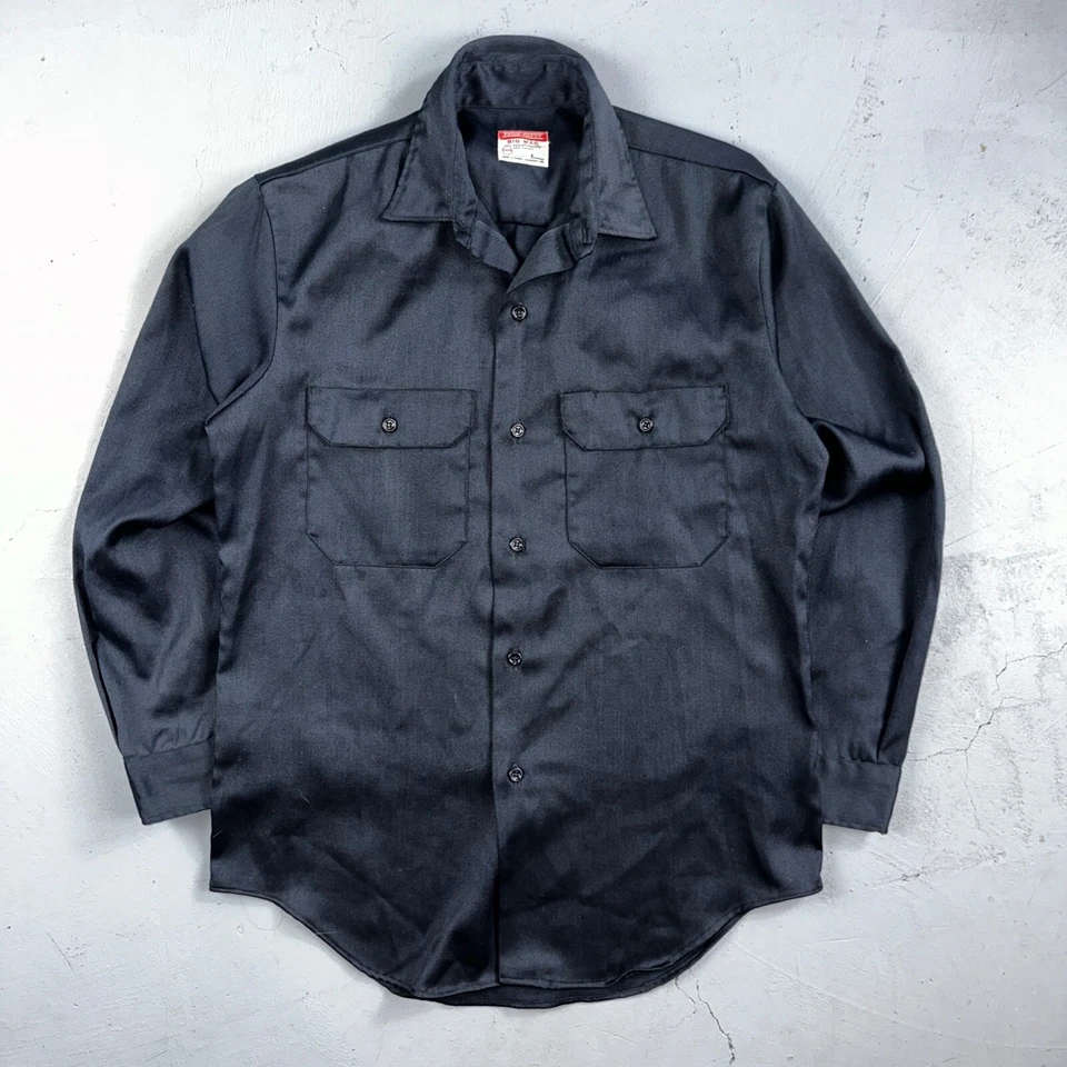 Vintage Penneys Big Mac Shirt Dark Navy Blue 70s 1970s 50/50 JC Penney - Image 1 of 4