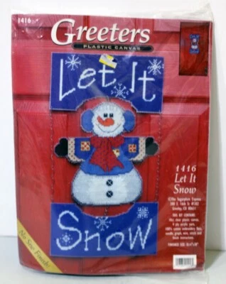 Janlynn Greeters Plastic Canvas Let It Snow Kit #1416 New Sealed - Image 1 of 2