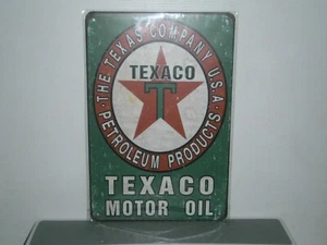 TMS2 TEXACO MOTOR OIL Metal Sign New 30 cm H X 20 cm W - Picture 1 of 2