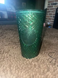 Starbucks 2022 Spring Jeweled Iridescent Green 16oz Tumbler, No Straw - Picture 1 of 7