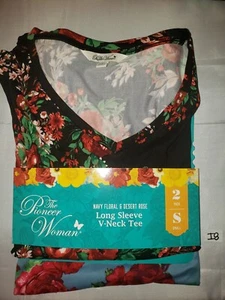 2er Set Pioneer Damen Langarm Blumen Shirts Größe S - Bild 1 von 2