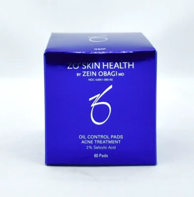Z O ZO Skin Health Oil Control Pads Acne Treatment 2% Salicylic Acid - 60 Pads *NIB*