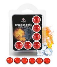 Brasilianischen 6 Balls HOT & COLD Öl Zäpfchen Analsex Stimulation Kugeln Unisex