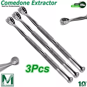 Extractor de comedones removedor de espinillas cuidado de la piel acné espinilla mancha cuchara doble - Imagen 1 de 4