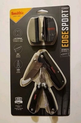 New Sealed Smith's Combo Edge Sport: Knife/ 2-Step Sharpener/ Pliers Knife Set. - Image 1 of 4